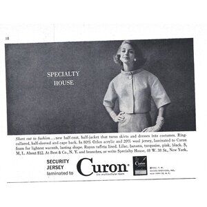 Curon Foam MCM Women Fashion ADVERT 1950s Vintage Print Ad